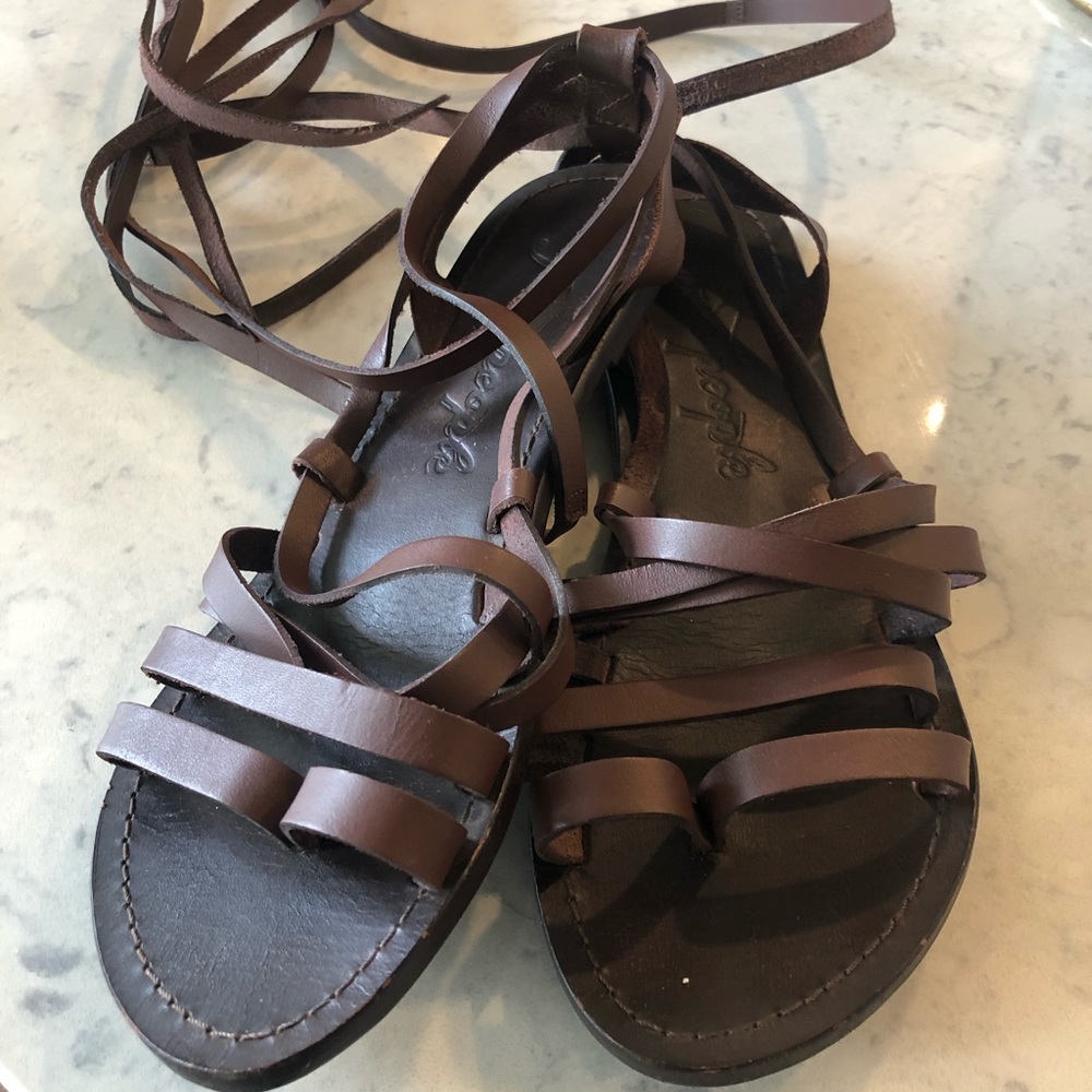 Free People Harpoon Wrap Sandals